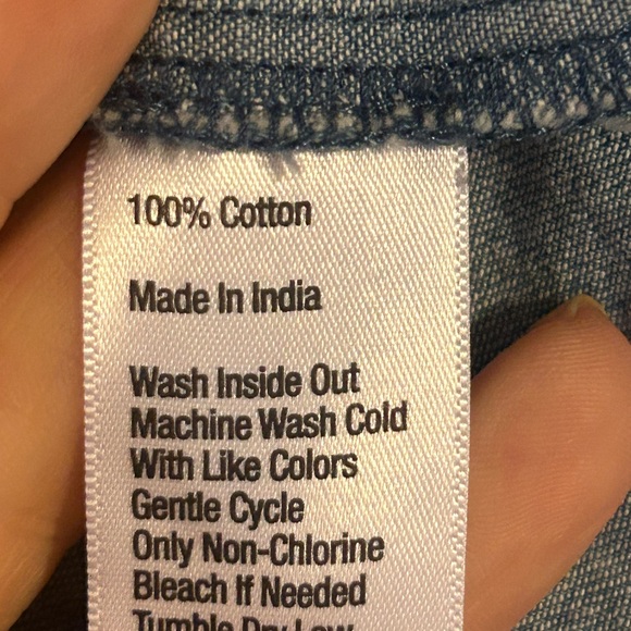 True Craft Women’s Distressed Denim Button Front Shirt Dress Size 2X - Picture 7 of 8